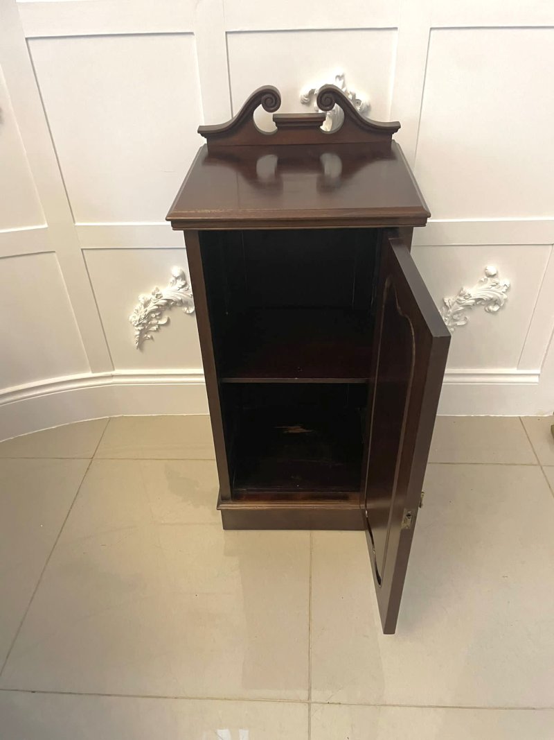 Antique Victorian Quality Mahogany Bedside Cabinet - Image 4